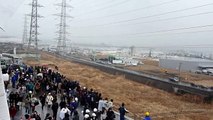 New video of Tsunami invading the Port of Sendai #1 [stabilized] - Japan earthquake 2011