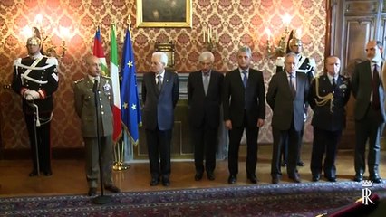 Roma - Mattarella con il Capo di Stato Maggiore dell'Esercito