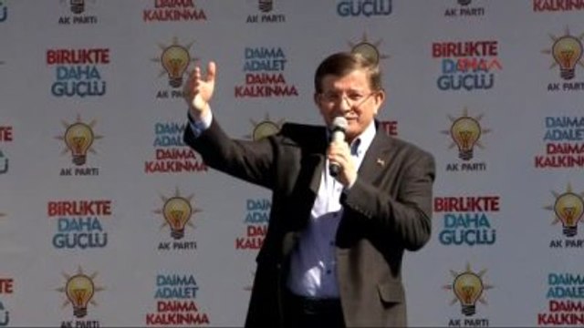 Kars Başbakan Davutoğlu Seçim Mitinginde Konuştu -2