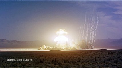 Atomic Bomb explosion - wide shot