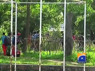 Under 19 Cricket match halted due to Capt.Safdar's jet landing-05 May 2015