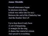 Annus Mirabilis by Philip Larkin (read by Philip Larkin)