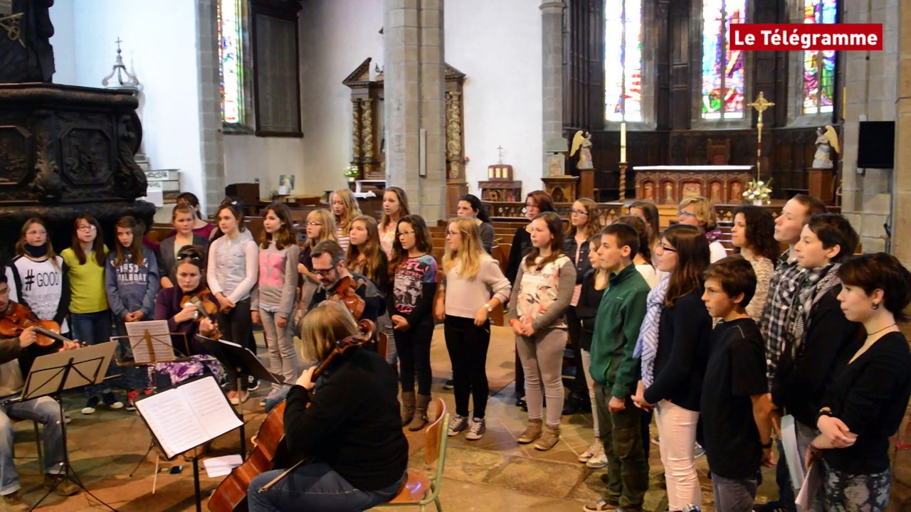 Crozon. Les élèves du collège Alain répètent avec le quatuor Icare