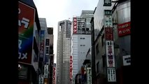 Swaying buildings by Earthquake in Tokyo Japan