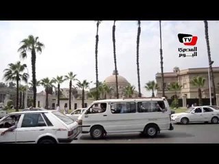 سيولة مرورية أمام جامعة القاهرة