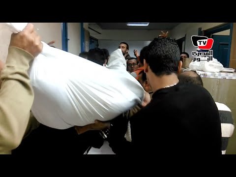 لحظات خروج جثامين ضحايا مذبحة ستاد الدفاع الجوى من داخل مشرحة زينهم