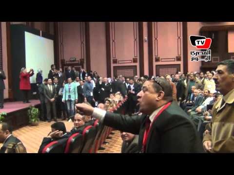 لحظة إعلان فوز أحمد شفيق برئاسة حزب الحركة الوطنية