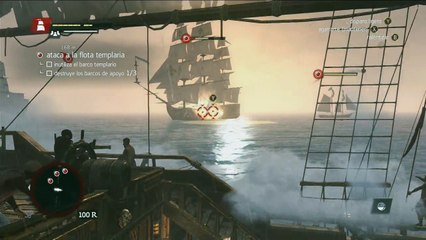 Assassin's Creed Freedom Cry, parte 1, empezando una batalla naval con los franceses.