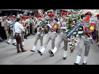 جنازة شهيدي القوات المسلحة بمسجد النصر بالمنصورة