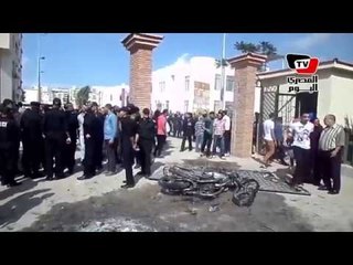 آثار أحداث الشغب بجامعة المنصورة