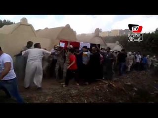 تشييع جثمان أحد شهداء حادث رفح فى مسقط رأسه بالمنوفية