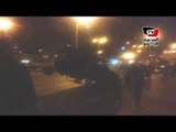 رفع آثار حادث إقتحام سيارة لمحطة مترو بمدينة نصر