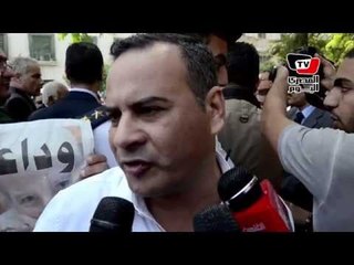 القرموطي بجنازة أحمد رجب: صعب جدا تعويضه