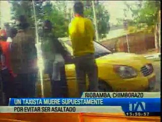 Taxista es asesinado en Riobamba