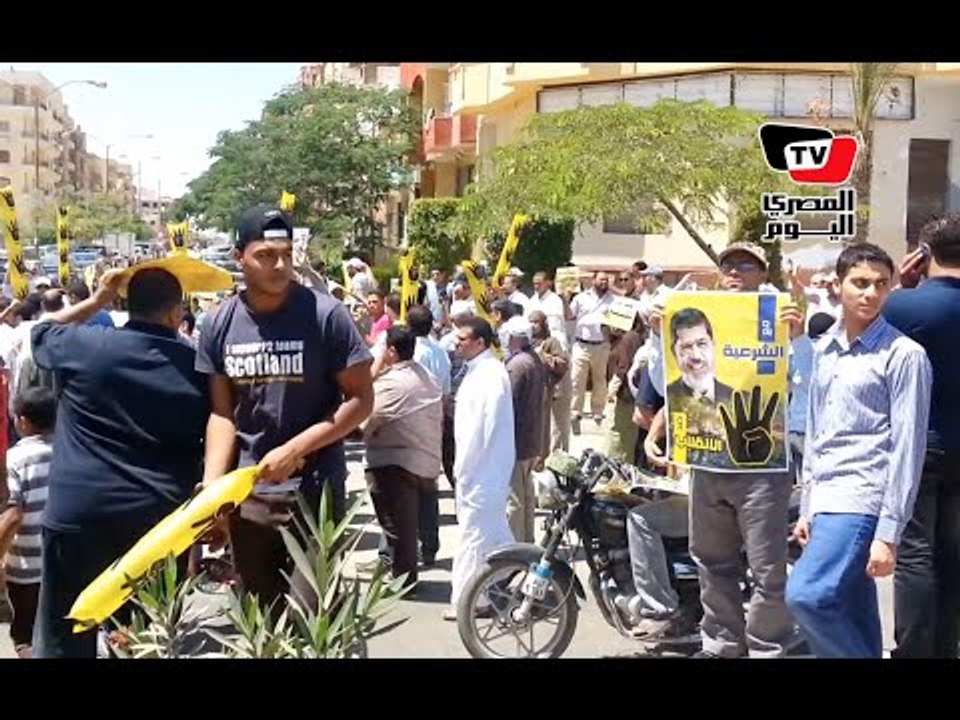 مسيرة للإخوان بأكتوبر استعدادا لذكرى"رابعة والنهضة
