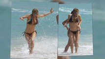 Fergie Stuns in a Bikini on the Beach in Florida
