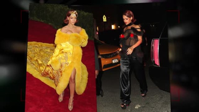 Rihanna Wears See-Through Outfit After 'Omelette Gown' at Met Gala
