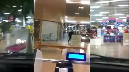 Crazy Man Drives CAR Through WALMART (Must Watch)