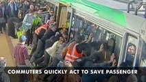 Crowd Lifts 43 Ton Train To Save Man | NBC News