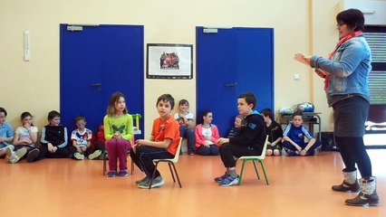 Yanis, Estéban et Célia dans "le péage de l'autoroute"