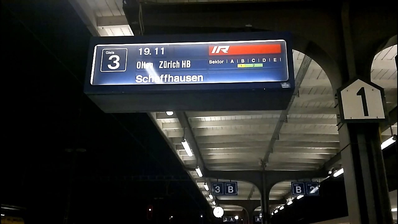SBB Ansage Interregio 2039 Bern - Zürich - Schaffhausen in Langenthal