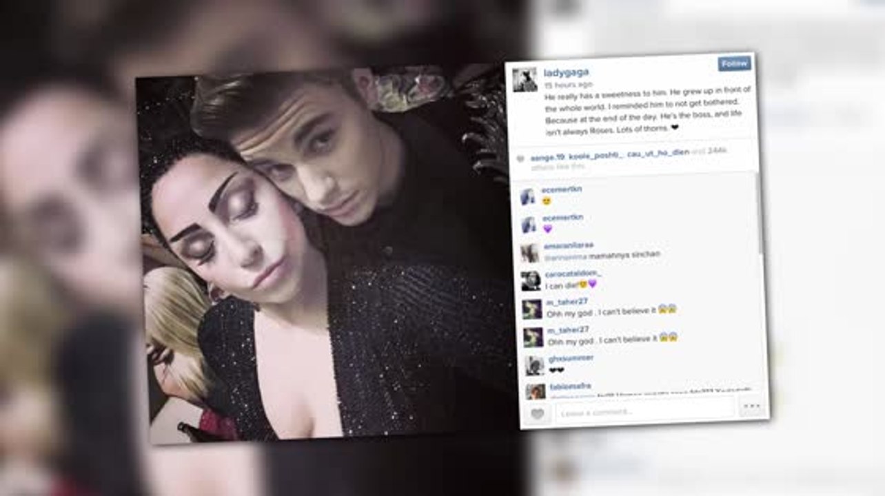 Lady gaga spricht gut von justin bieber