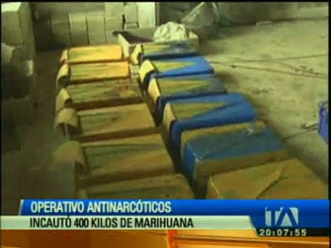 Operativo incautó 400 kilos de marihuana