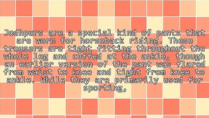 Jodhpurs: From Function To Fashion
