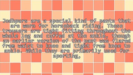 Jodhpurs: From Function To Fashion