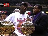 1998 MICHAEL JORDAN INTERVIEW RIGHT AFTER WINNING 6TH NBA TITLE WITH CHICAGO BULLS