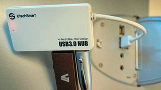UtechSmart USB 3.0 4 Port Hub for Ultra Book, MacBook Air, Windows 8 Tablet PC, Backward Compatible