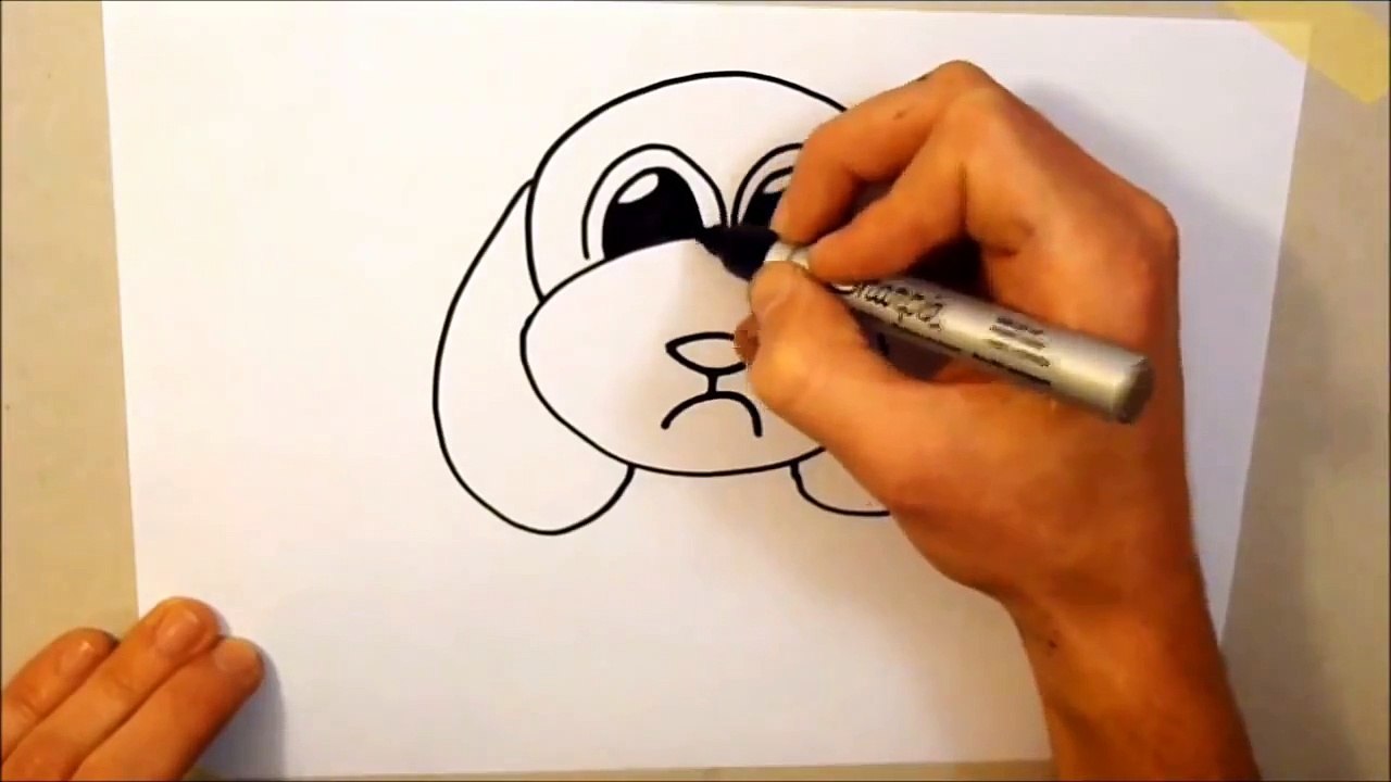 Draw a cartoon dog in 2 minutes