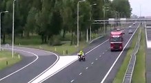 accident motard vs  police