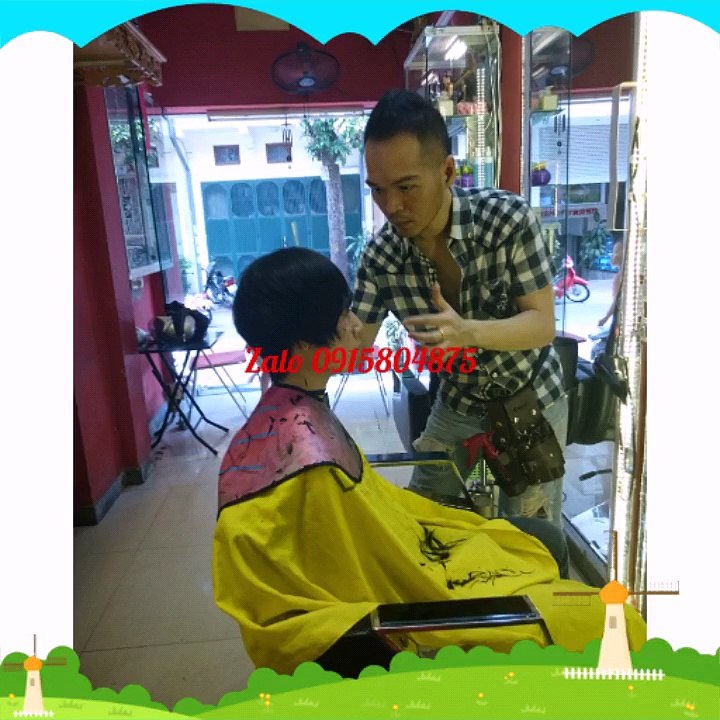 beautiful short hair cut at Truc Bach lake, West lake, hanoi