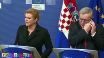 Kolinda Grabar Kitarović i Jean-Claude Juncker na presici