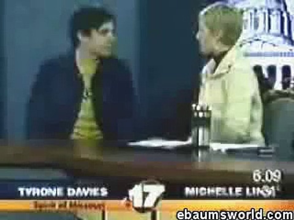 Tyrone Davies puking on live tv [Live Puke]