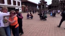 Nepal earthquake Video shows terrified tourists as the temple collapses.