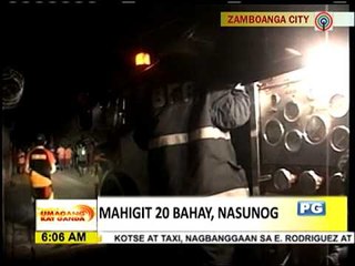 Higit 20 bahay nasunog sa Zamboanga
