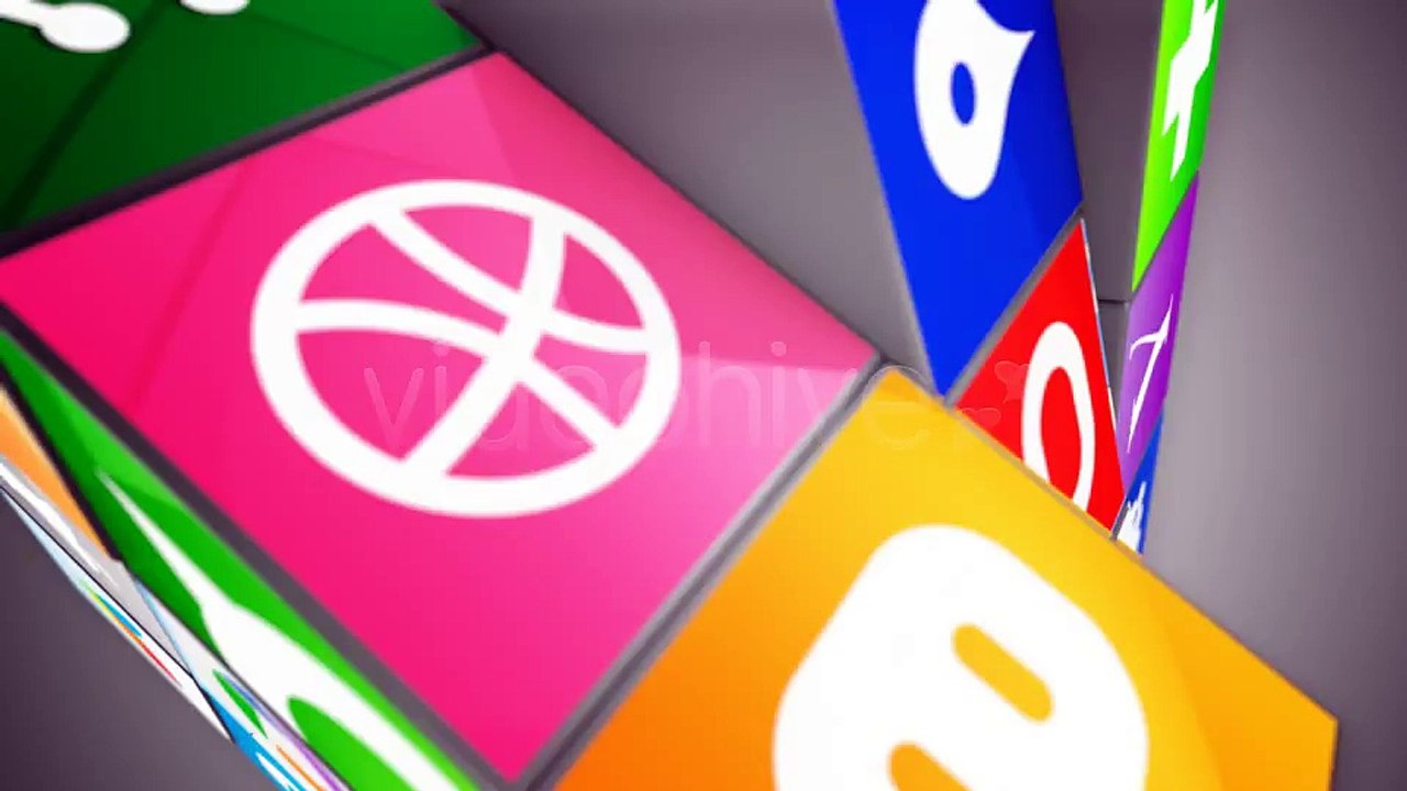 After Effects Project Files - Rubiks Cube - Social Logos - VideoHive 3389497