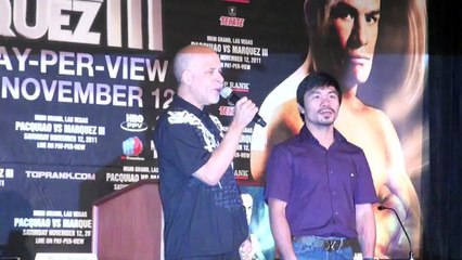 Manny Pacquiao Sings "Sometimes When We Touch" at Pacquiao/Marquez NYC Press Conference