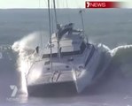 Epic Entry Into Port By This Catamaran Sailboat