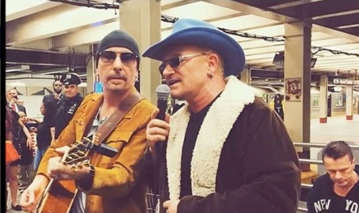 U2 en concert dans le métro new-yorkais