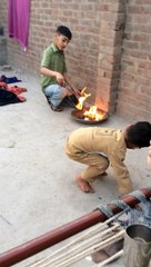 Abdulmanan jumping and playing with fire dipalpur pakistan