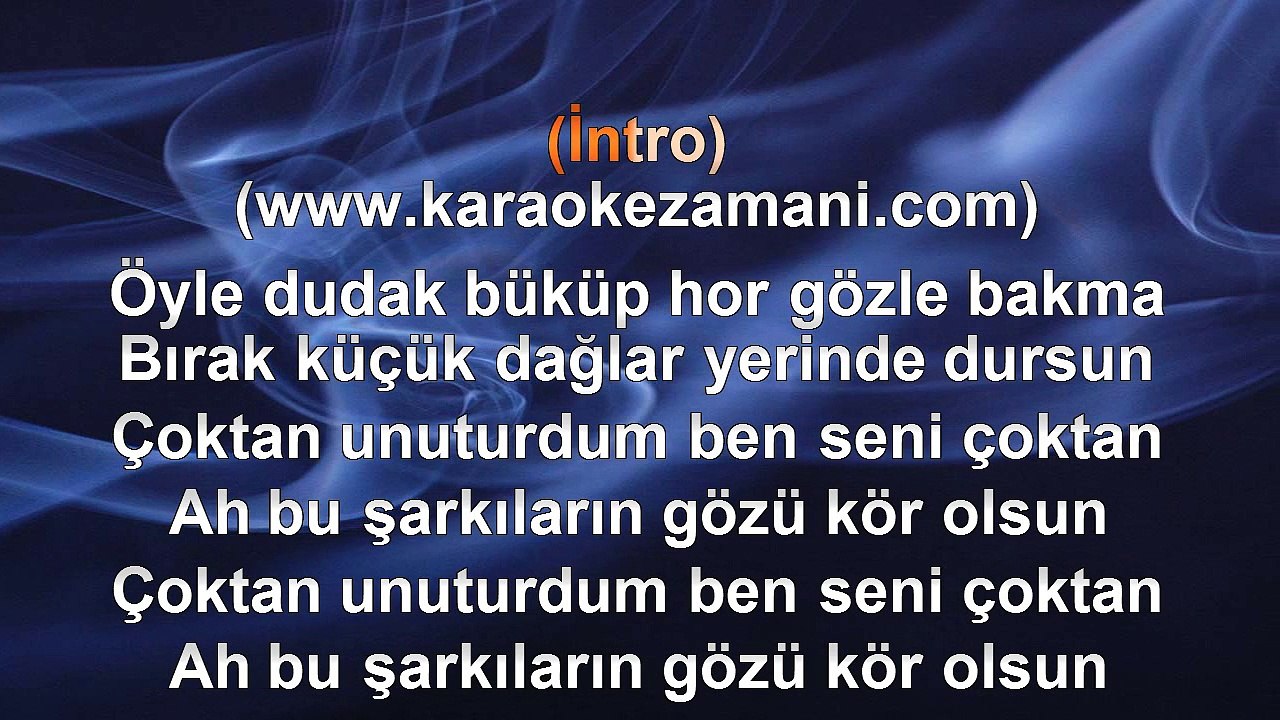 Fatih Erkoç - Ah Bu Şarkıların Gözü Kör Olsun - (2012) - TÜRKÇE KARAOKE