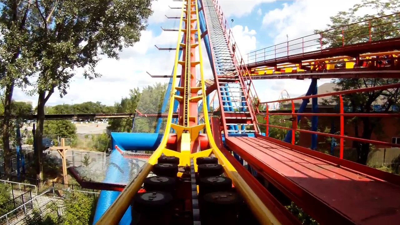 Goliath Roller Coaster POV Front Seat On-Ride B&M La Ronde Montreal Canada HD 1080p