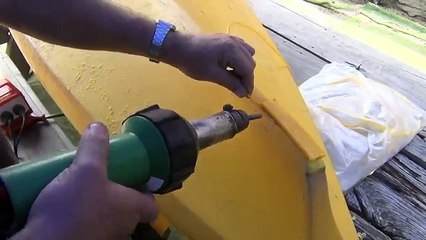 How to plastic weld a Polyethylene kayak - kayak repair