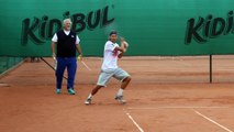 Roland-Garros 2015 - Ruben Bemelmans à l'entrainement sur terre à l'Académie Justine Henin