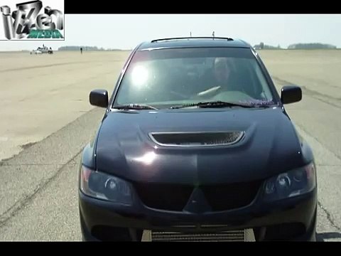 1000 hp horsepower Mitsubishi Evo launch speedometer @ 9000 RPM