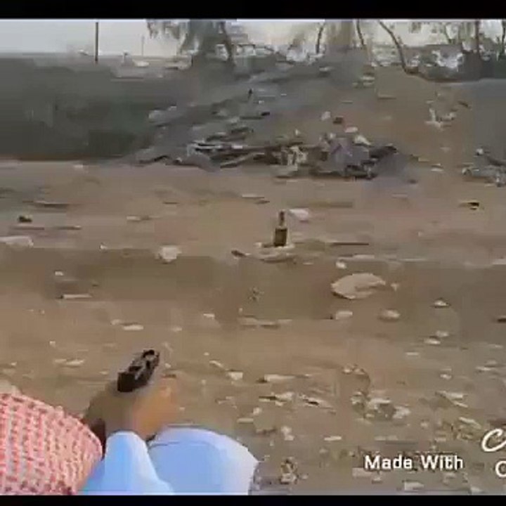 Amazing Gun Fire, Must watch and Try like this Arabic