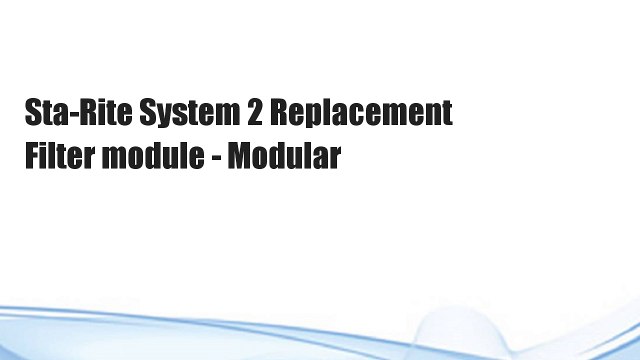 Sta-Rite System 2 Replacement Filter module - Modular